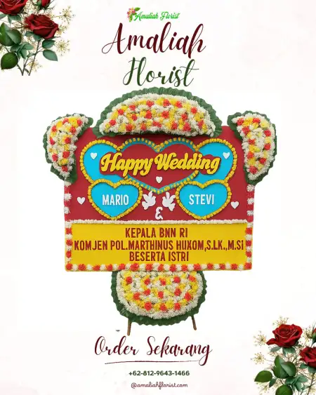 Papan Bunga Pernikahan Warungasem